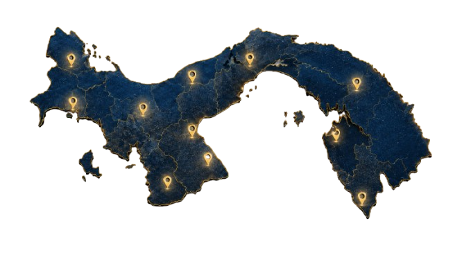 Mapa de cobertura en Colón, Panamá y provincias centrales